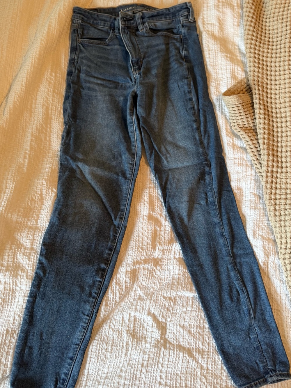 American Eagle Outfitters Dark Blue Skinny Jeans - 8 Long